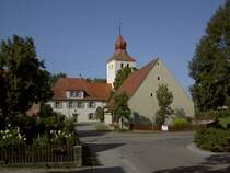 Weidelbach, Ev. St. Ulrich Kirche, gotische Chorturmkirche, erbaut im 14. Jahrhundert, Kreis Ansbach (05.09.2012)