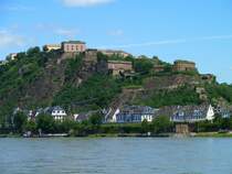 Deutschland, Rheinland-Pfalz, Koblenz, Festung Ehrenbreitstein am rechten Rheinufer, 17.06.2012