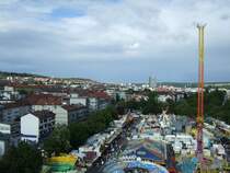 Blick �ber die  Pforzemer Mess  und die Pforzheimer West-und Innenstadt. 23. Juni 2007.