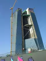 Der im Bau befindliche ECB Skytower am 02.03.2013.
