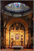 Escorca. Blick ins Kirchenschiff der Basilika im Kloster Lluc.
26.02.2013