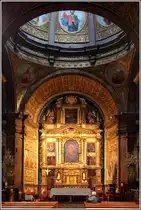 Escorca. Blick ins Kirchenschiff der Basilika im Kloster Lluc.
26.02.2013