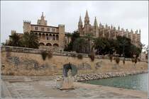 Palma de Mallorca. Knigspalast und Kathedrale la Seu vom Parc de la mar.
23.02.2013
