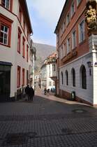Zur groen Mantelgasse in Heidelberg Blickrichtung Neckar. 3.3.2013