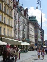 Am Ring (Rynek) in Breslau im Sommer 2012