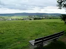 Bad Steben im Frankenwald, Blick auf den Ort, ist das höchstgelegene Staatsbad in Bayern, Mai 2006