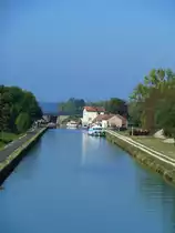 Frankreich, Lothringen, Radweg am Canal de la Marne au Rhin entlang, hier bei Gondrexange. 01.10.2011