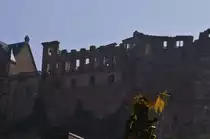 Teilansicht vom Heidelberger Schlo vom Kornmarkt aus gesehen.3.3.2013