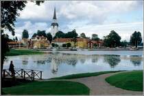Mariefred mit seiner Stadtkirche im Sptsommer 1988.
Scan vom Dia.