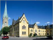 Linkping. Dom und Stadshus im Sptsommer 1988. (Scan vom Dia)