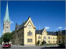 Link�ping. Dom und Stadshus im Sp�tsommer 1988. (Scan vom Dia)