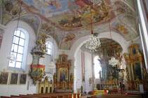 Bichlbach, St. Lorenz Kirche, Fresken von F. A. Zeiller von 1778 bis 1785 (01.04.2013)