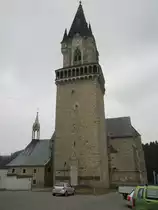 Haslach an der M�hl, St. Nikolaus Kirche, sp�tgotisch, Chor erbaut um 1400, Langhaus um 1500, M�hlviertel (06.04.2013)