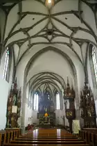 Haslach an der M�hl, neogotische Ausstattung der St. Nikolaus Kirche (06.04.2013)