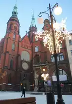 Fu�g�ngerzone im winterlichen Liegnitz (Legnica) im Januar 2013