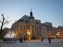 Fu�g�ngerzone im winterlichen Liegnitz (Legnica) im Januar 2013