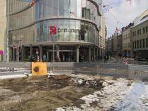 Gro�baustelle am 14.03.2013 in der Schl�sserstra�e. Im Rahmen der  Bauma�nahme Schl�sserbr�cke  finden dort umfangreiche Bauarbeiten statt. 