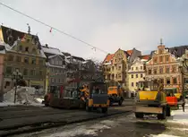 Auch der Fischmarkt wird im Rahmen der  Bauma�nahme Schl�sserbr�cke  umgebaut. Am 14.03.2013 haben die Vorarbeiten bereits begonnen.