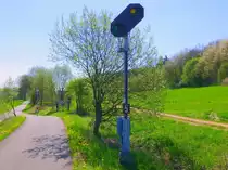 Deutschland, Rheinland-Pfalz, Eifel, der Maare-Mosel-Radweg (MMR) n�rdlich von Gillenfeld. Der MMR (58 km lang) verbindet Daun in der Vulkaneifel �ber die ehemaligen Bahnnebenstrecken Daun-Wengerohr und Wengerohr–Bernkastel-Kues mit dem Moseltal. 05.05.2013