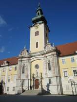 Stiftskirche Hl. Dreifaltigkeit von Stift Seitenstetten, erbaut von 1718 bis 1747 durch Jakob Prandtauer, von 1985 bis 1991 komplett renoviert durch Abt Berthold Heigl (04.05.2013)