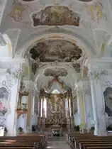 Fiecht, Hochaltar der Stiftskirche St. Josef, Stuck von Franz Xaver Feuchtmayer und 
Johann Georg �blh�r (09.05.2013)