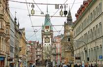 11.04.2013 Martinstor Freiburg incl. viel zu viel Oberleitungen.