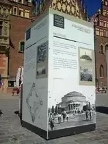 Ausstellung zum 100-j�hrigen Jubil�um des Baus der Breslauer Jahrhunderthalle. Breslau (Wroclaw) im Mai 2013