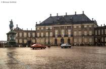Schloss Amalienburg im Regen, Kopenhagen (Scan vom Dia, April 1984)