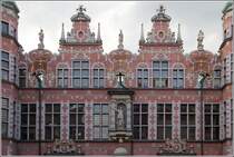 Gdansk. Fassadenausschnitt des Zeughauses in der Jospengasse. 14.05.2013