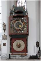 Gdansk. Die im 15. Jahrhundert gebaute astronomische Uhr in der Marienkirche. 14.05.2013

