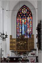 Gdansk. Altar und Chorfenster der Marienkirche. 14.05.2013