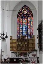 Gdansk. Altar und Chorfenster der Marienkirche. 14.05.2013