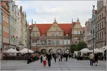 Gdansk. Das Gr�ne Tor begrenzt den Langen Markt nach Osten. 14.05.2013