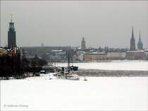 Ein grauer Mrztag in Stockholm mit Blick nach der Altstadt Gamla stan - 14.03.2006
