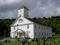 Mandal, Stadtkirche mit 1800 Pltzen, erbaut 1821 im Empirestil (24.06.2013)