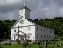 Mandal, Stadtkirche mit 1800 Pl�tzen, erbaut 1821 im Empirestil (24.06.2013)