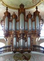 Arlesheim, die Silbermann-Orgel von 1761 in der Domkirche, Juli 2013