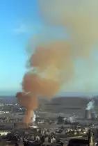 Luxemburg, H�tte und Stahlwerk Rodange. Scan eines Dias aus dem Jahr 1975.