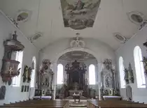 Fischen im Allg�u, Alt�re und Kanzel der St. Verena Kirche (28.07.2013)