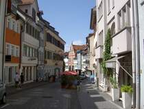 Ravensburg, Marktstrae mit Figurentheater (04.08.2013)