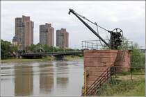 Mannheim. Hochhuser an der Neckarpromenade. 12.06.2013
