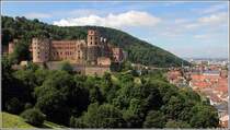 Heidelberg. Schloss und Altstadt von der Gartenterrasse. 13.06.2013