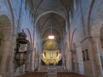 Lund, Romanisches Langschiff und Hochchor der Domkirche (13.07.2013)