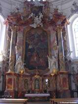 Nebenaltar in der Basilika von Kloster Ottobeuren, Landkreis Unterallgu (Bayern, Juli 2008)