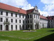 Innenhof vom Kloster Ottobeuren, Landkreis Unterallgu (Bayern, Juli 2008)