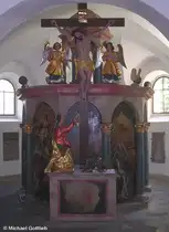 Innenansicht der Heiliggrabkapelle St. Salvator (Unterkirche von St. Stephan) in Immenstadt-B�hl, Landkreis Oberallg�u (Bayern, Juli 2008)