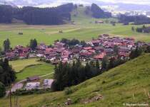Blick von oben auf Reichenbach, ein Ortsteil von Oberstdorf (Kreis Oberallg�u, Juli 2008)