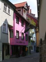 Galerie + Weinstube  Zur Fischerin  im Stadtkern von Lindau am Bodensee (Juli 2008)