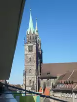 Hier zu sehen ist ein kleiner Blick zur St.Lorenz-Kirche in N�rnberg am 06.09.2013. 