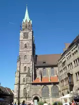 Hier zu sehen ist ein kleiner Blick zur St.Lorenz-Kirche in N�rnberg am 06.09.2013. 